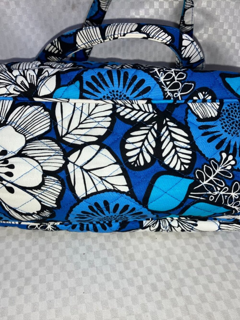 Vera Bradley Emily Satchel Handbag Purse Women OS Blue Bayou Quilted Floral - Picture 12 of 13